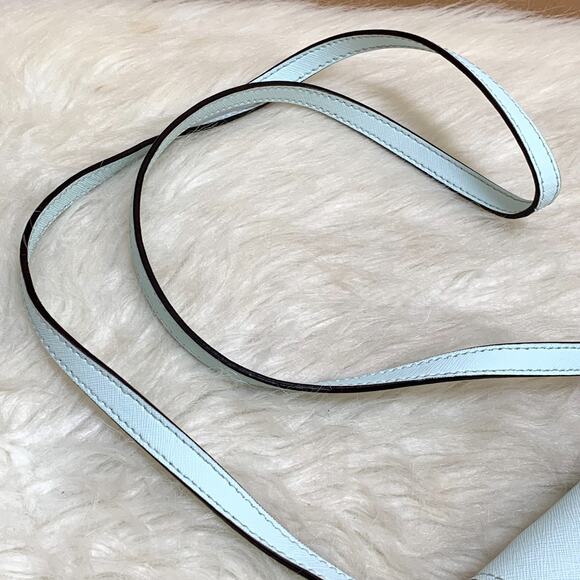 KATE SPADE Cameron Street ARIELLE Leather Crossbody Clutch Island Waters Blue - Picture 9 of 16